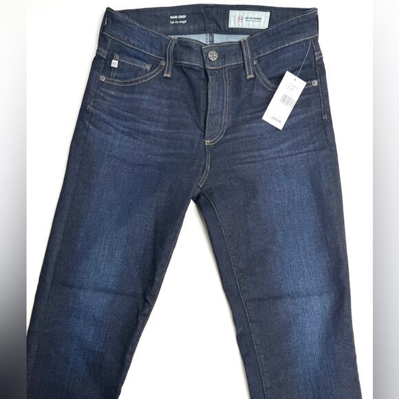 AG NWT’s Size 4(27) “Marni Crops”High-Rise Straight Fit Jeans - Picture 1 of 9